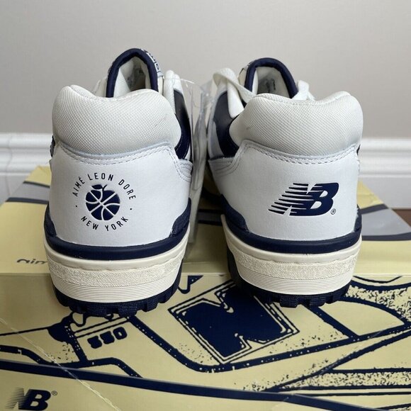 Size 10 Mens - New Balance 550 Aime Leon Dore White Navy Brand New - Picture 11 of 14